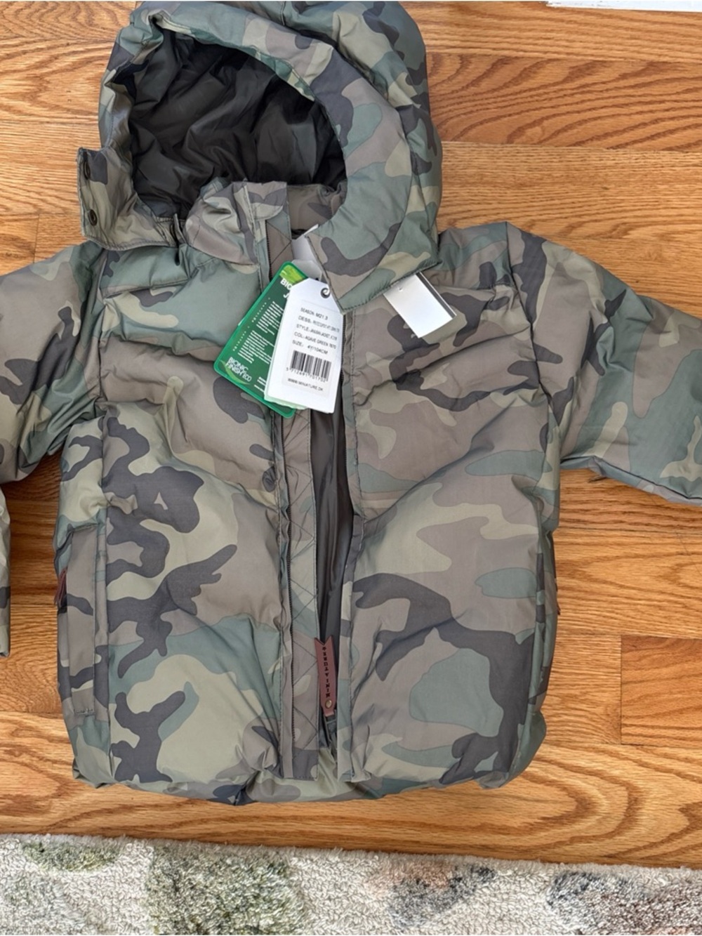 Mini A Ture Kids Camo Jacket in Green, Brown, Gray